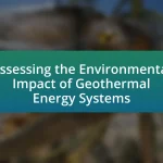 Assessing the Environmental Impact of Geothermal Energy Systems
