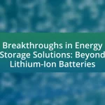 Breakthroughs in Energy Storage Solutions: Beyond Lithium-Ion Batteries