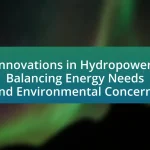 Innovations in Hydropower: Balancing Energy Needs and Environmental Concerns