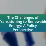The Challenges of Transitioning to Renewable Energy: A Policy Perspective