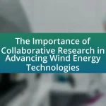 The Importance of Collaborative Research in Advancing Wind Energy Technologies
