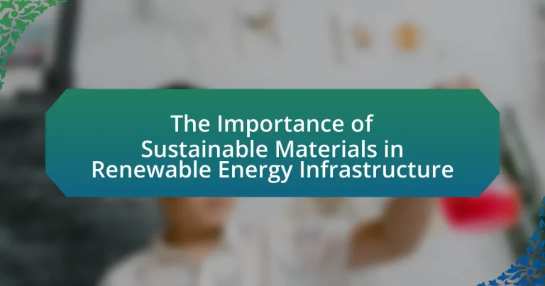 The Importance of Sustainable Materials in Renewable Energy Infrastructure