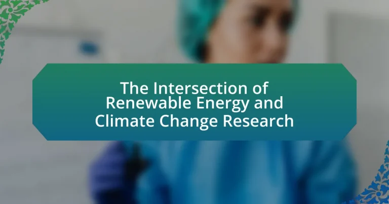 The Intersection of Renewable Energy and Climate Change Research