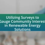 Utilizing Surveys to Gauge Community Interest in Renewable Energy Solutions