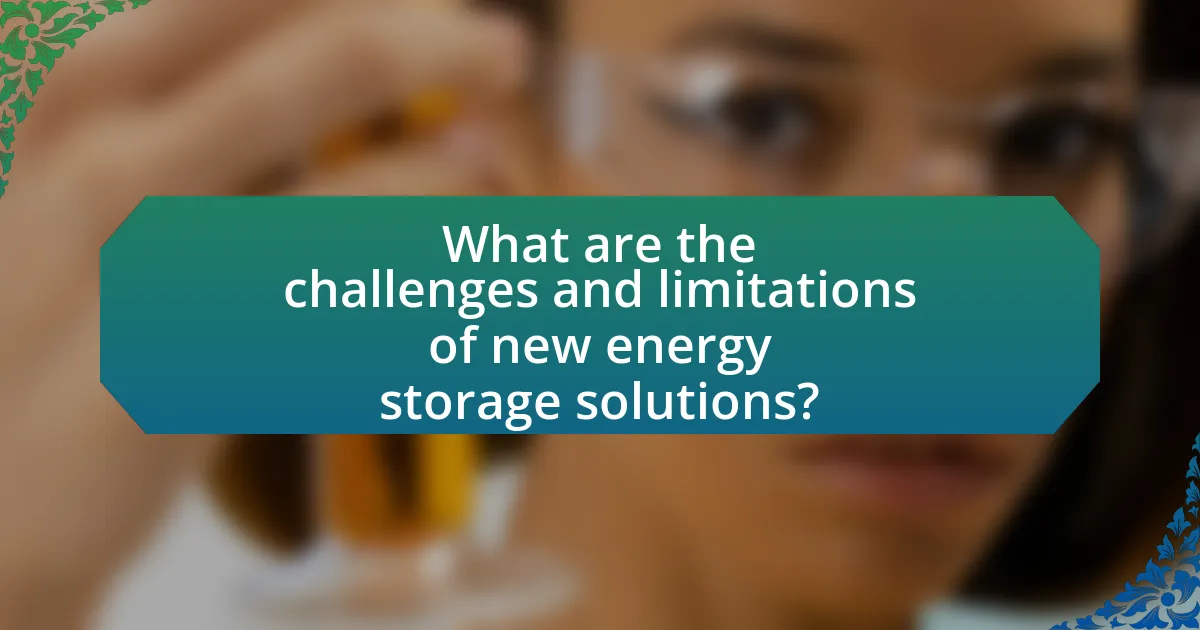 What are the challenges and limitations of new energy storage solutions?