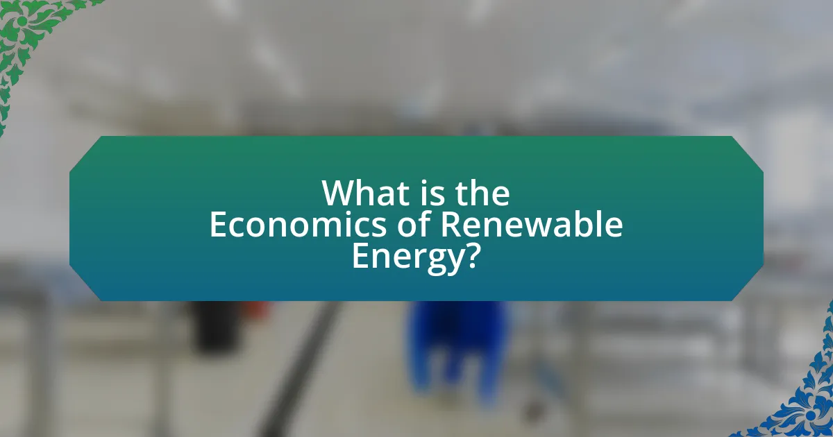 What is the Economics of Renewable Energy?