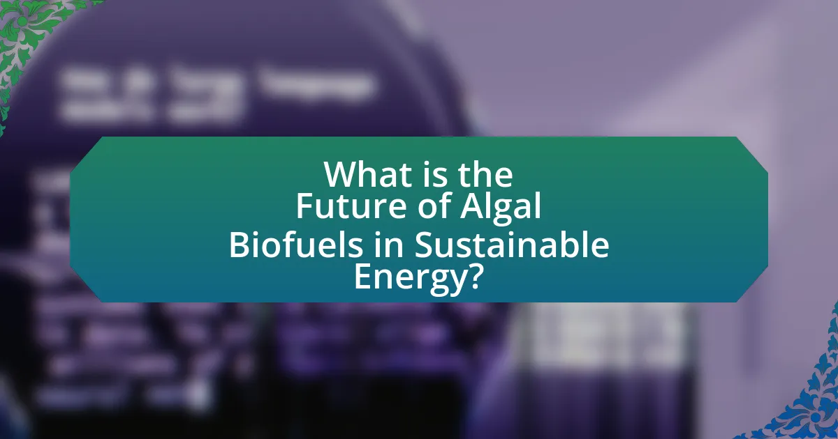 What is the Future of Algal Biofuels in Sustainable Energy?