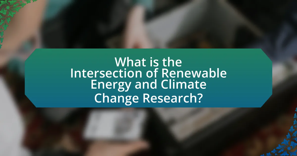 What is the Intersection of Renewable Energy and Climate Change Research?